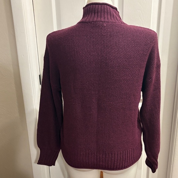 Nine West Deep Wine Turtleneck Sweater - Picture 6 of 6